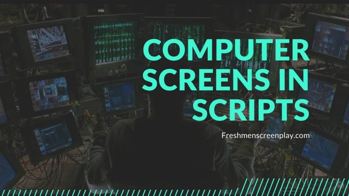 Computer screens in screenplays