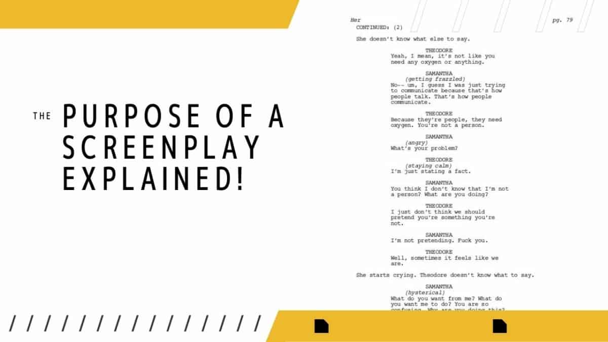 What Is The Purpose of a Screenplay?